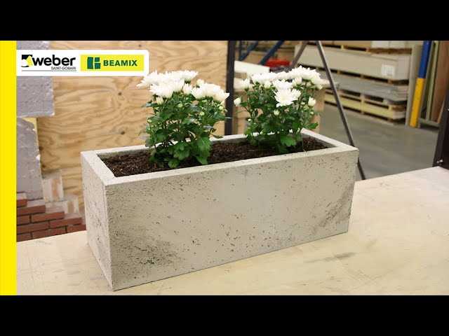 Bloempotten van beton maken