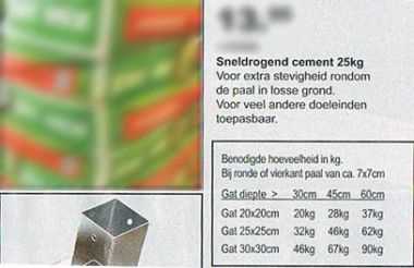 Definitie en doel van paaltjes met cement in de grond bevestigen